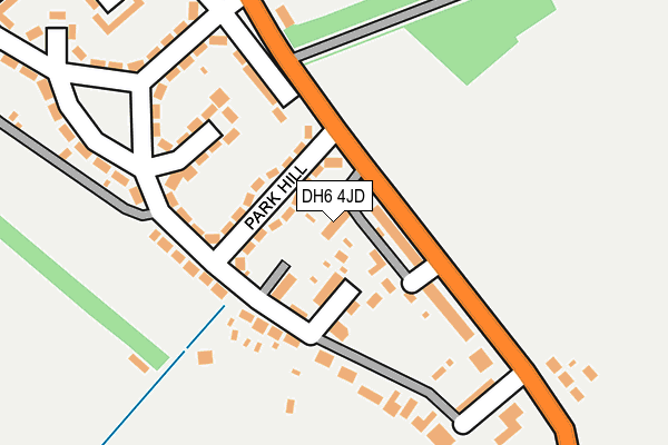 DH6 4JD map - OS OpenMap – Local (Ordnance Survey)