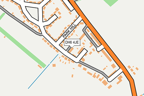 DH6 4JE map - OS OpenMap – Local (Ordnance Survey)