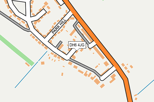 DH6 4JG map - OS OpenMap – Local (Ordnance Survey)