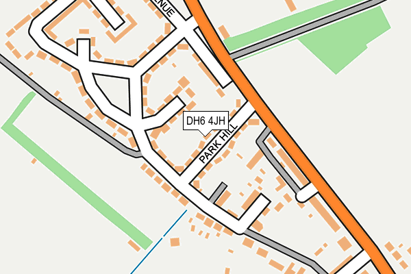 DH6 4JH map - OS OpenMap – Local (Ordnance Survey)