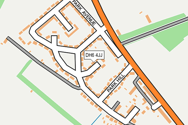 DH6 4JJ map - OS OpenMap – Local (Ordnance Survey)