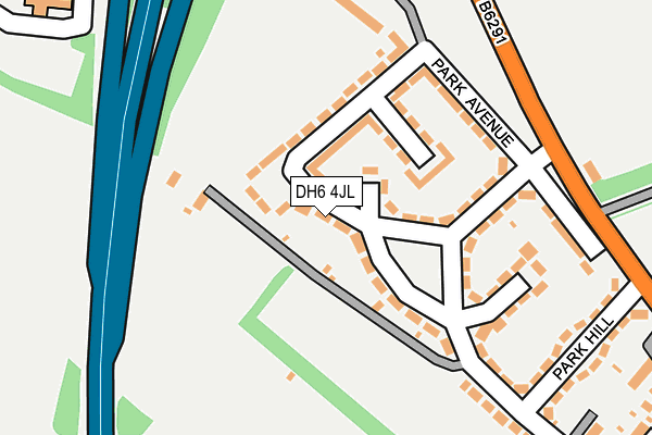 DH6 4JL map - OS OpenMap – Local (Ordnance Survey)