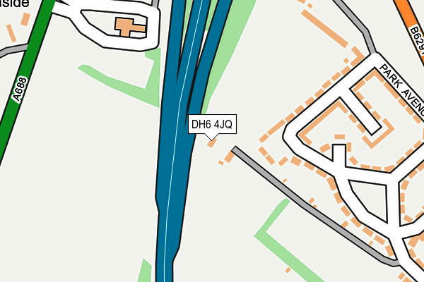 DH6 4JQ map - OS OpenMap – Local (Ordnance Survey)