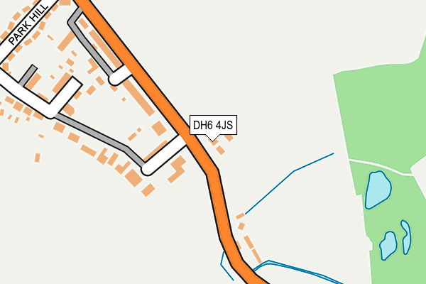 DH6 4JS map - OS OpenMap – Local (Ordnance Survey)