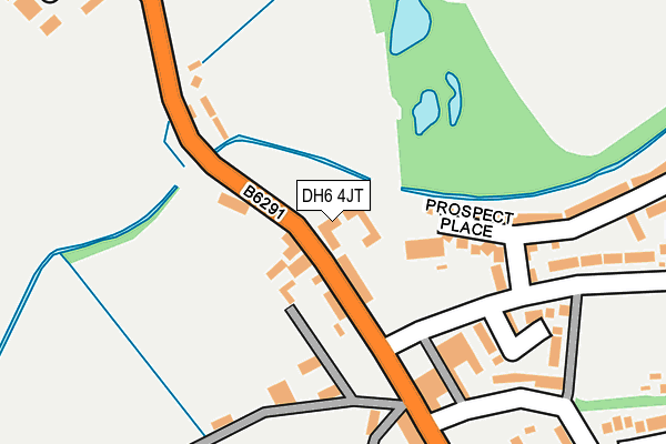 DH6 4JT map - OS OpenMap – Local (Ordnance Survey)