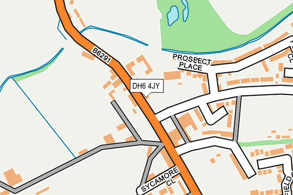 DH6 4JY map - OS OpenMap – Local (Ordnance Survey)