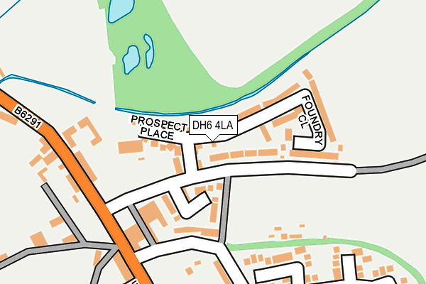 DH6 4LA map - OS OpenMap – Local (Ordnance Survey)