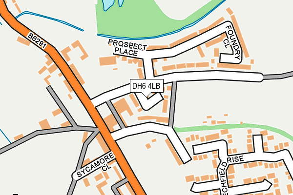 DH6 4LB map - OS OpenMap – Local (Ordnance Survey)