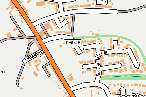 DH6 4LF map - OS OpenMap – Local (Ordnance Survey)