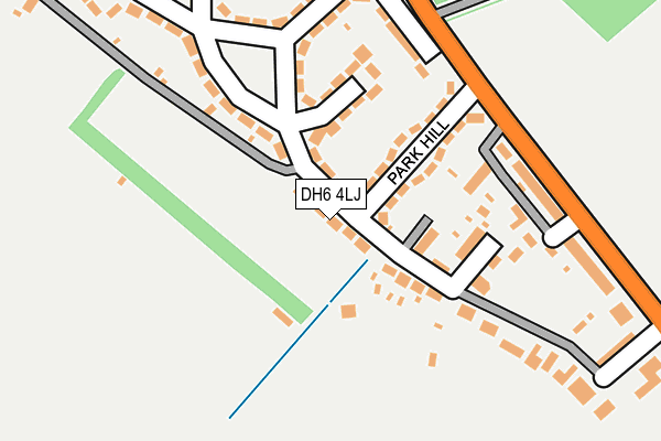 DH6 4LJ map - OS OpenMap – Local (Ordnance Survey)