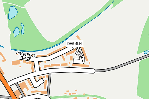 DH6 4LN map - OS OpenMap – Local (Ordnance Survey)