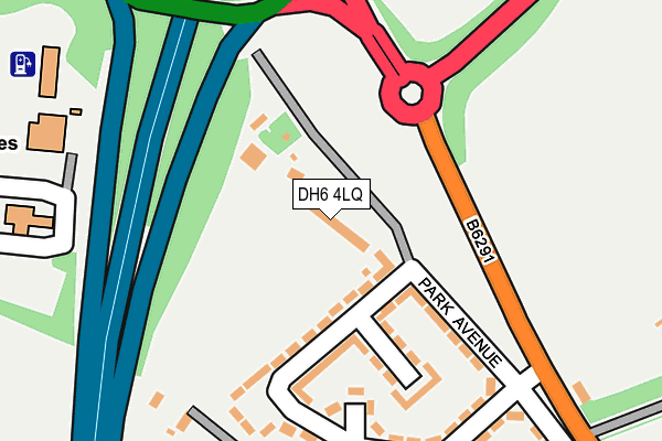 DH6 4LQ map - OS OpenMap – Local (Ordnance Survey)