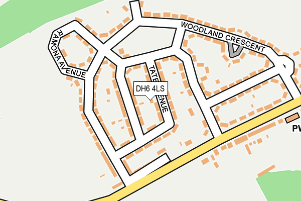 DH6 4LS map - OS OpenMap – Local (Ordnance Survey)