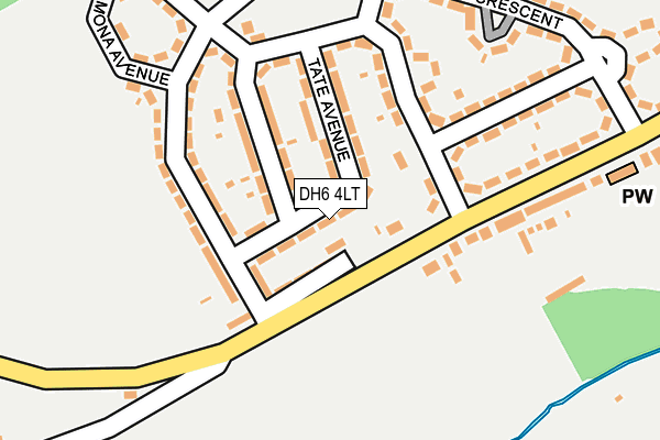 DH6 4LT map - OS OpenMap – Local (Ordnance Survey)