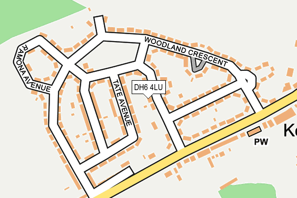 DH6 4LU map - OS OpenMap – Local (Ordnance Survey)