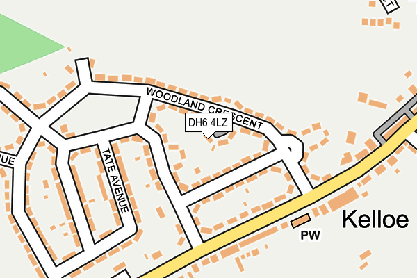DH6 4LZ map - OS OpenMap – Local (Ordnance Survey)