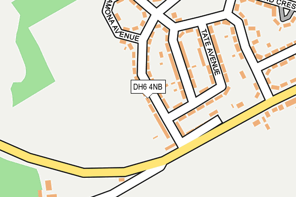 DH6 4NB map - OS OpenMap – Local (Ordnance Survey)