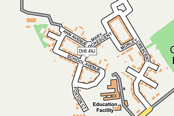 DH6 4NJ map - OS OpenMap – Local (Ordnance Survey)