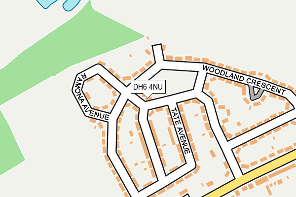 DH6 4NU map - OS OpenMap – Local (Ordnance Survey)
