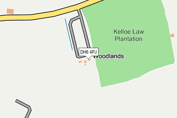 DH6 4PJ map - OS OpenMap – Local (Ordnance Survey)