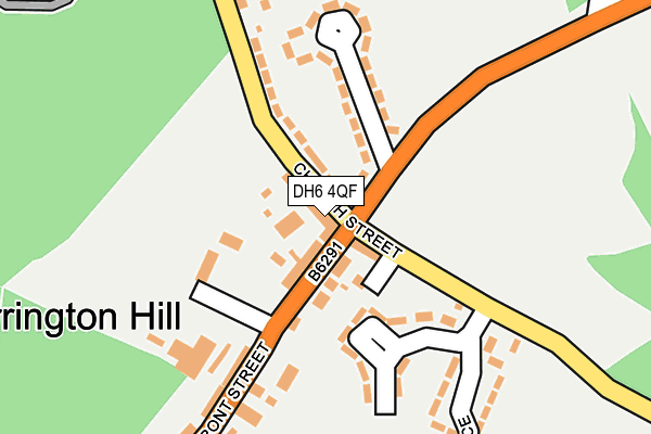 DH6 4QF map - OS OpenMap – Local (Ordnance Survey)
