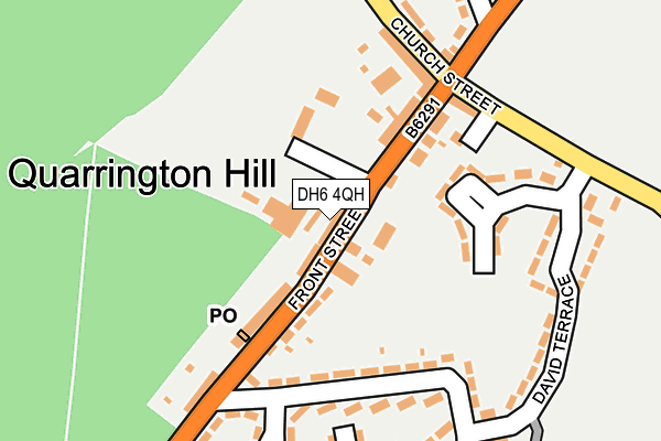 DH6 4QH map - OS OpenMap – Local (Ordnance Survey)