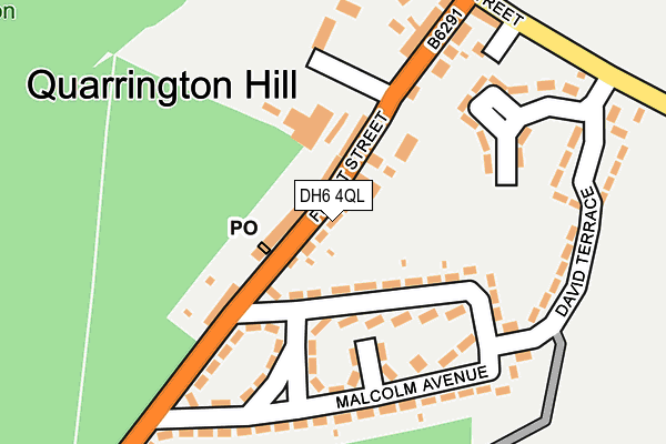 DH6 4QL map - OS OpenMap – Local (Ordnance Survey)