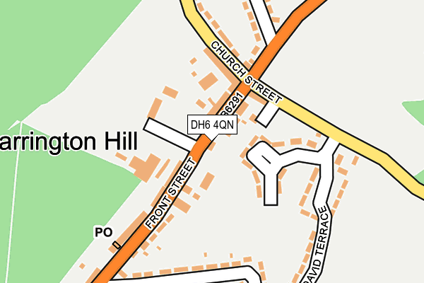 DH6 4QN map - OS OpenMap – Local (Ordnance Survey)
