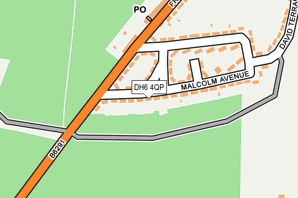 DH6 4QP map - OS OpenMap – Local (Ordnance Survey)