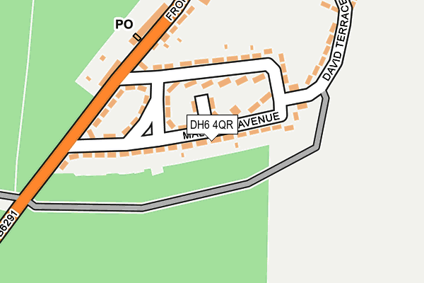 DH6 4QR map - OS OpenMap – Local (Ordnance Survey)