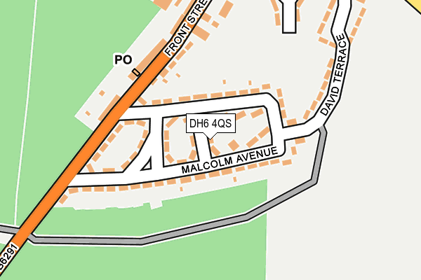 DH6 4QS map - OS OpenMap – Local (Ordnance Survey)