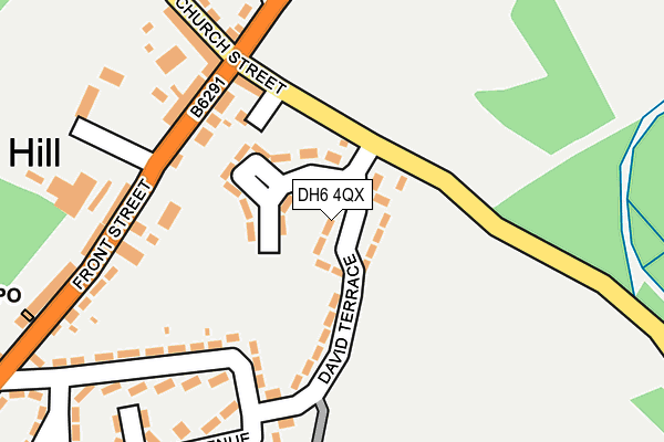 DH6 4QX map - OS OpenMap – Local (Ordnance Survey)