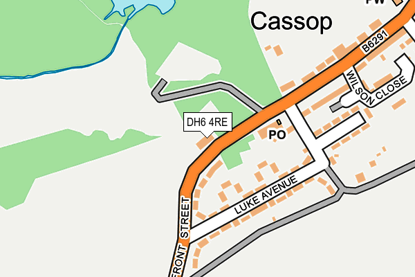 DH6 4RE map - OS OpenMap – Local (Ordnance Survey)
