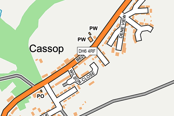 DH6 4RF map - OS OpenMap – Local (Ordnance Survey)