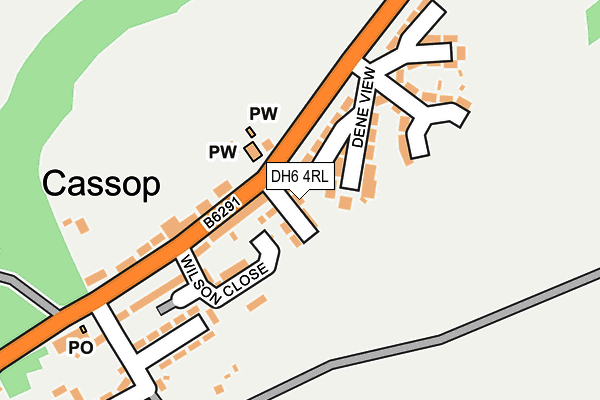 DH6 4RL map - OS OpenMap – Local (Ordnance Survey)