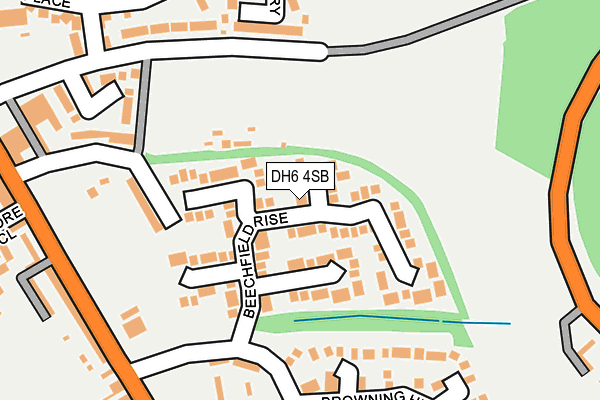 DH6 4SB map - OS OpenMap – Local (Ordnance Survey)