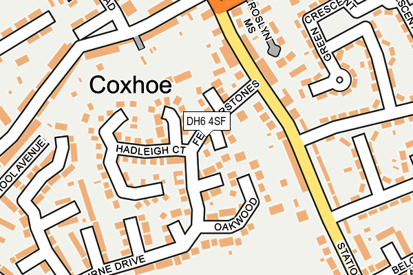 DH6 4SF map - OS OpenMap – Local (Ordnance Survey)