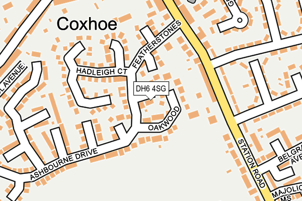 DH6 4SG map - OS OpenMap – Local (Ordnance Survey)