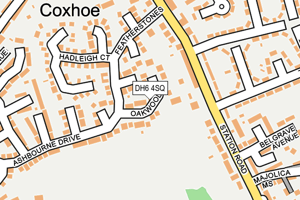 DH6 4SQ map - OS OpenMap – Local (Ordnance Survey)