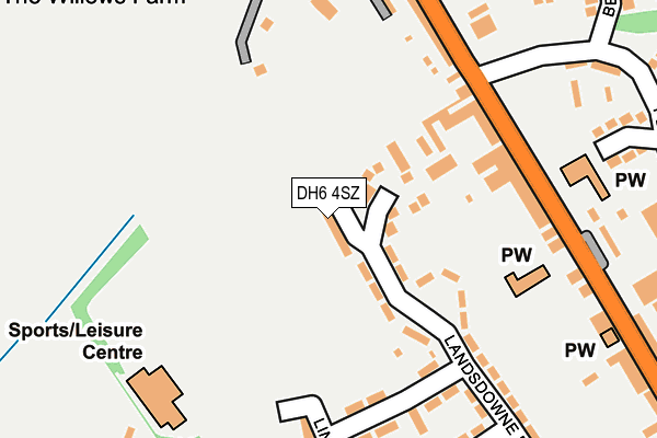 DH6 4SZ map - OS OpenMap – Local (Ordnance Survey)