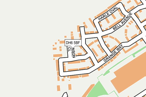 DH6 5BF map - OS OpenMap – Local (Ordnance Survey)