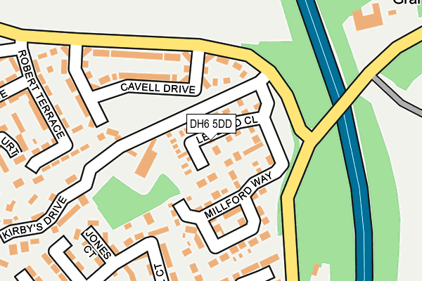 DH6 5DD map - OS OpenMap – Local (Ordnance Survey)