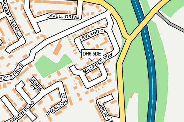 DH6 5DE map - OS OpenMap – Local (Ordnance Survey)