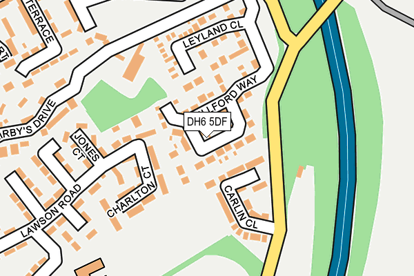 DH6 5DF map - OS OpenMap – Local (Ordnance Survey)