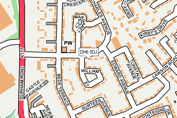 DH6 5DJ map - OS OpenMap – Local (Ordnance Survey)