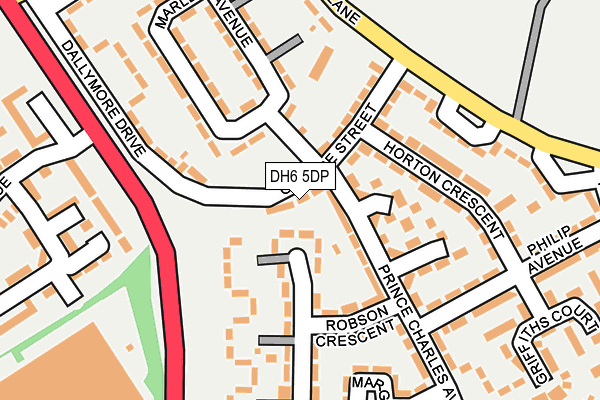 DH6 5DP map - OS OpenMap – Local (Ordnance Survey)