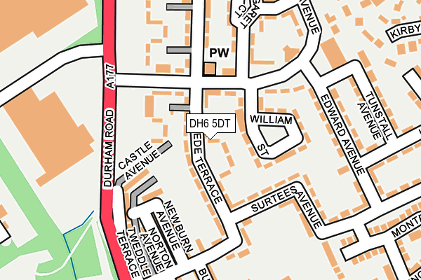 DH6 5DT map - OS OpenMap – Local (Ordnance Survey)