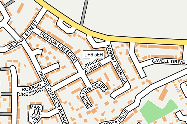 DH6 5EH map - OS OpenMap – Local (Ordnance Survey)