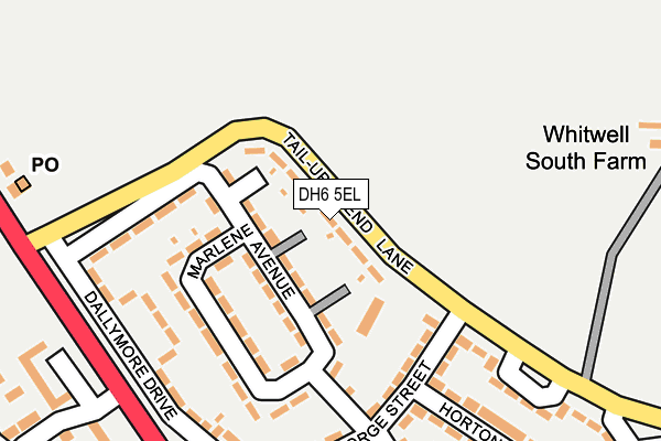 DH6 5EL map - OS OpenMap – Local (Ordnance Survey)