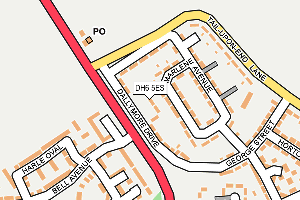 DH6 5ES map - OS OpenMap – Local (Ordnance Survey)